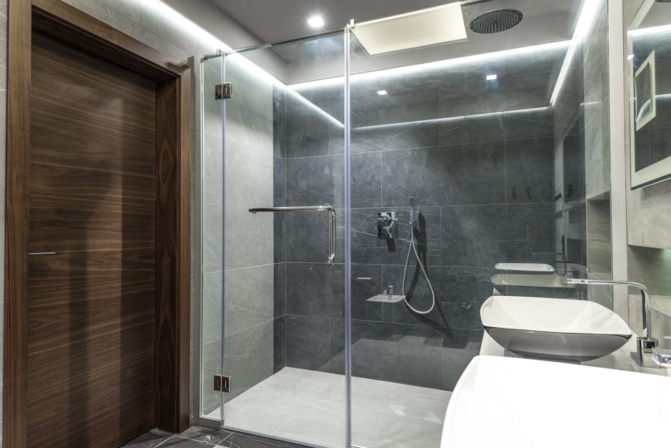 Beautiful custom glass walk-in shower